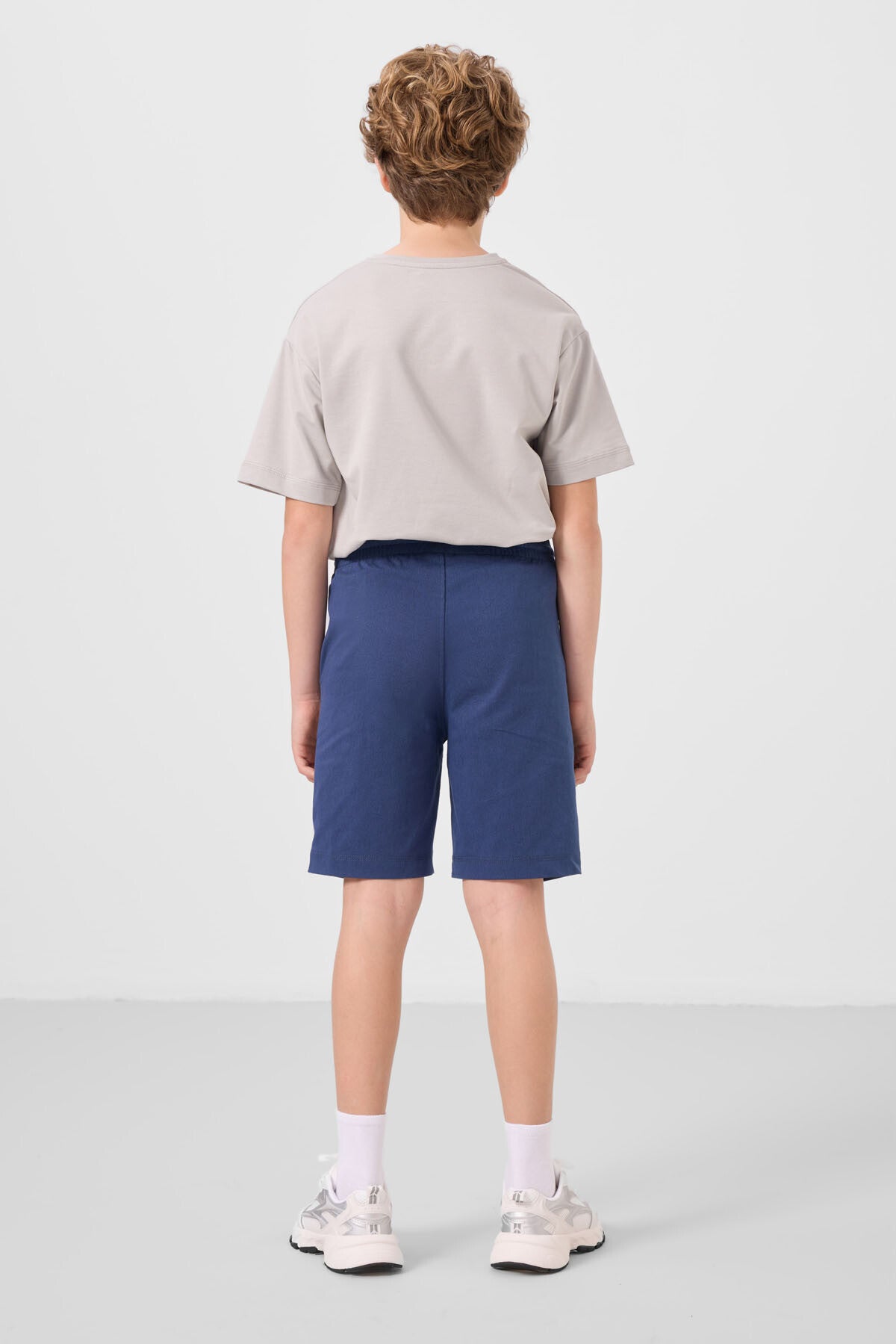 Taş-Parlament Pamuklu Oversize Fit Dokuma Hafif Esnek Chino Erkek Çocuk Şort Takım - 11277