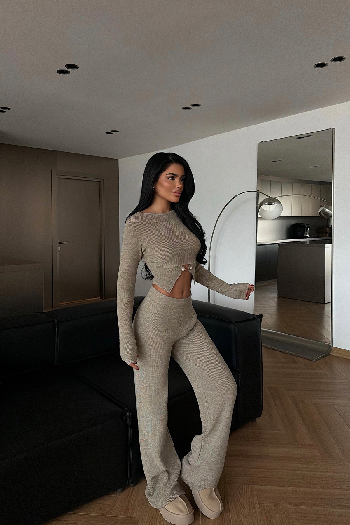 Taş Rengi Octavia Triko Takım ATE-4440