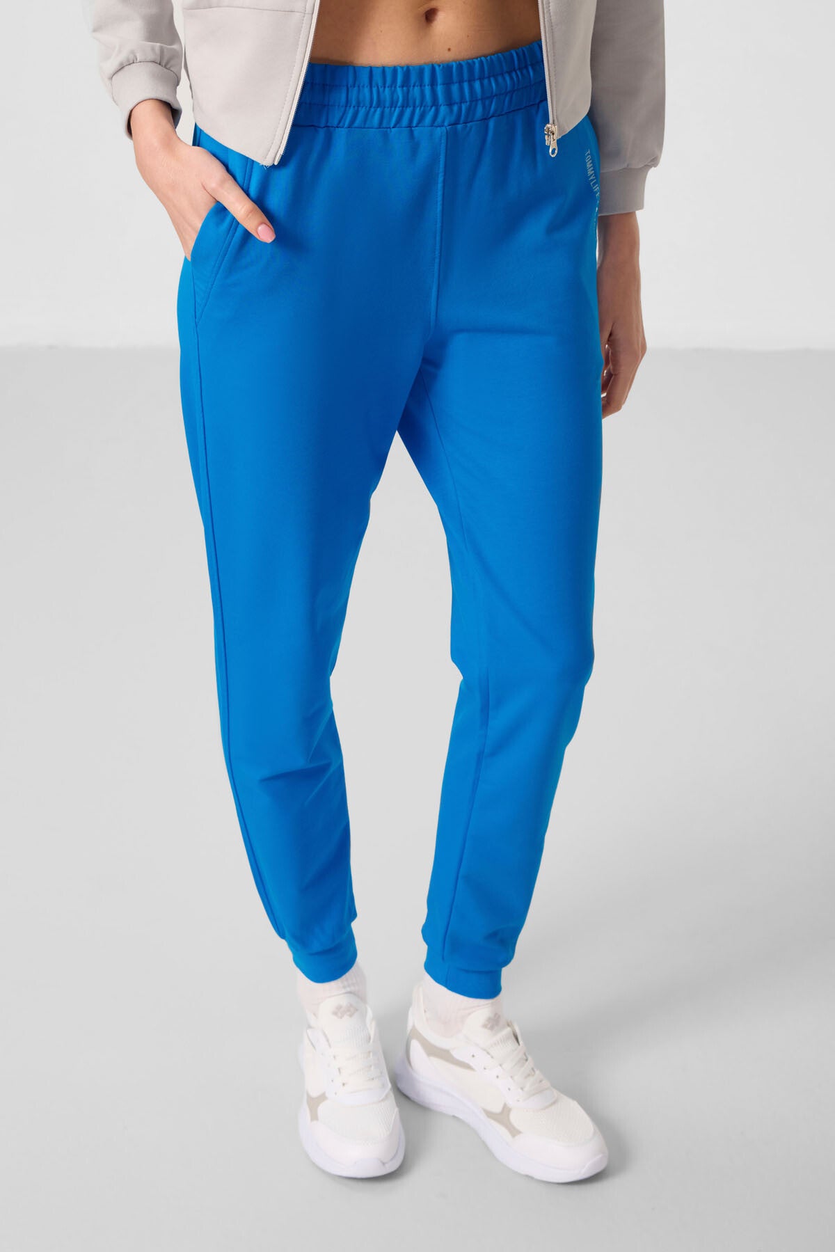 Taş-Saks Kapüşonlu Fermuarlı Oversize Kadın Eşofman Takım - 95328