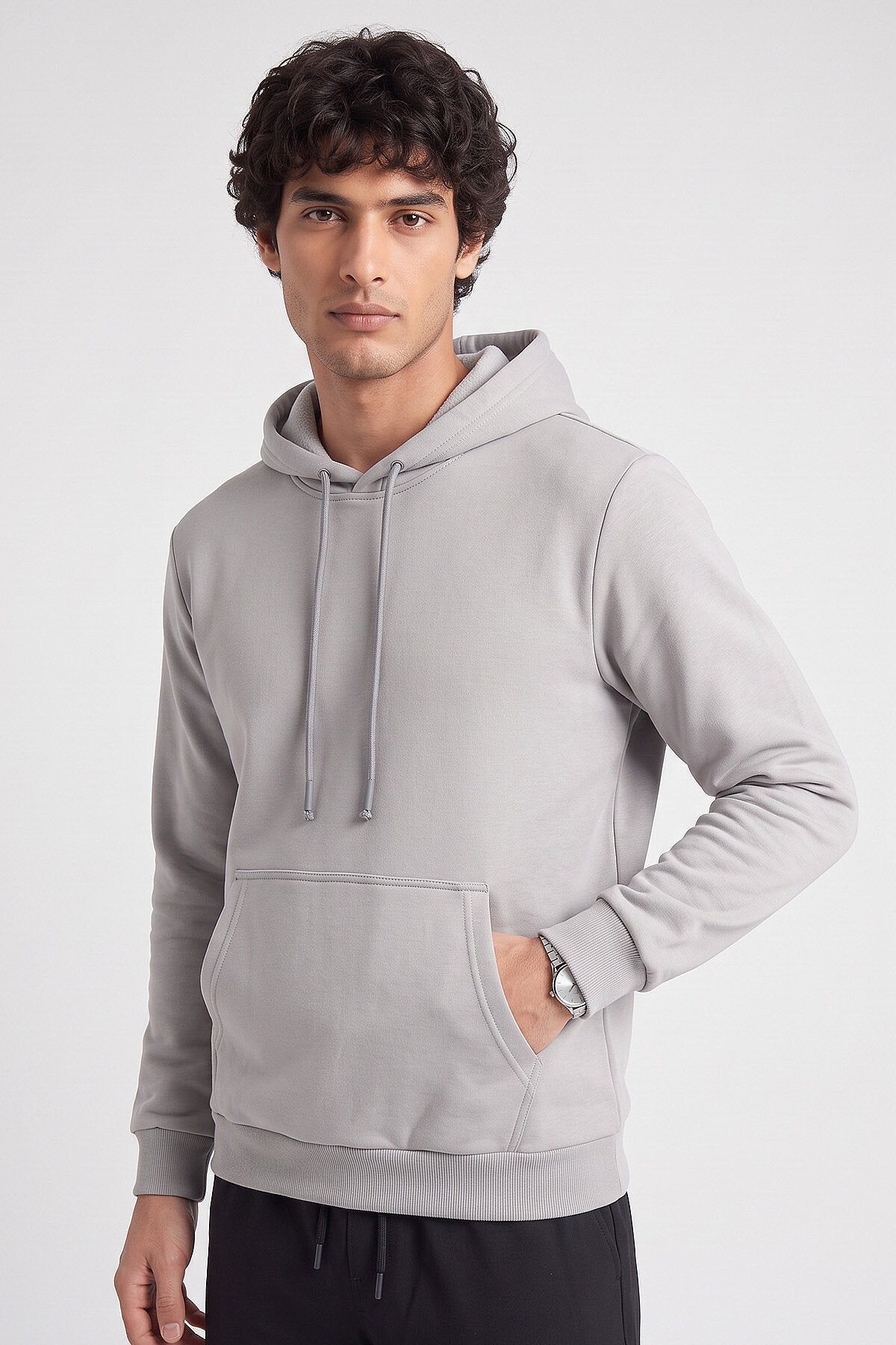 Taş Standart Kalıp Basic Erkek Sweatshirt - 88513