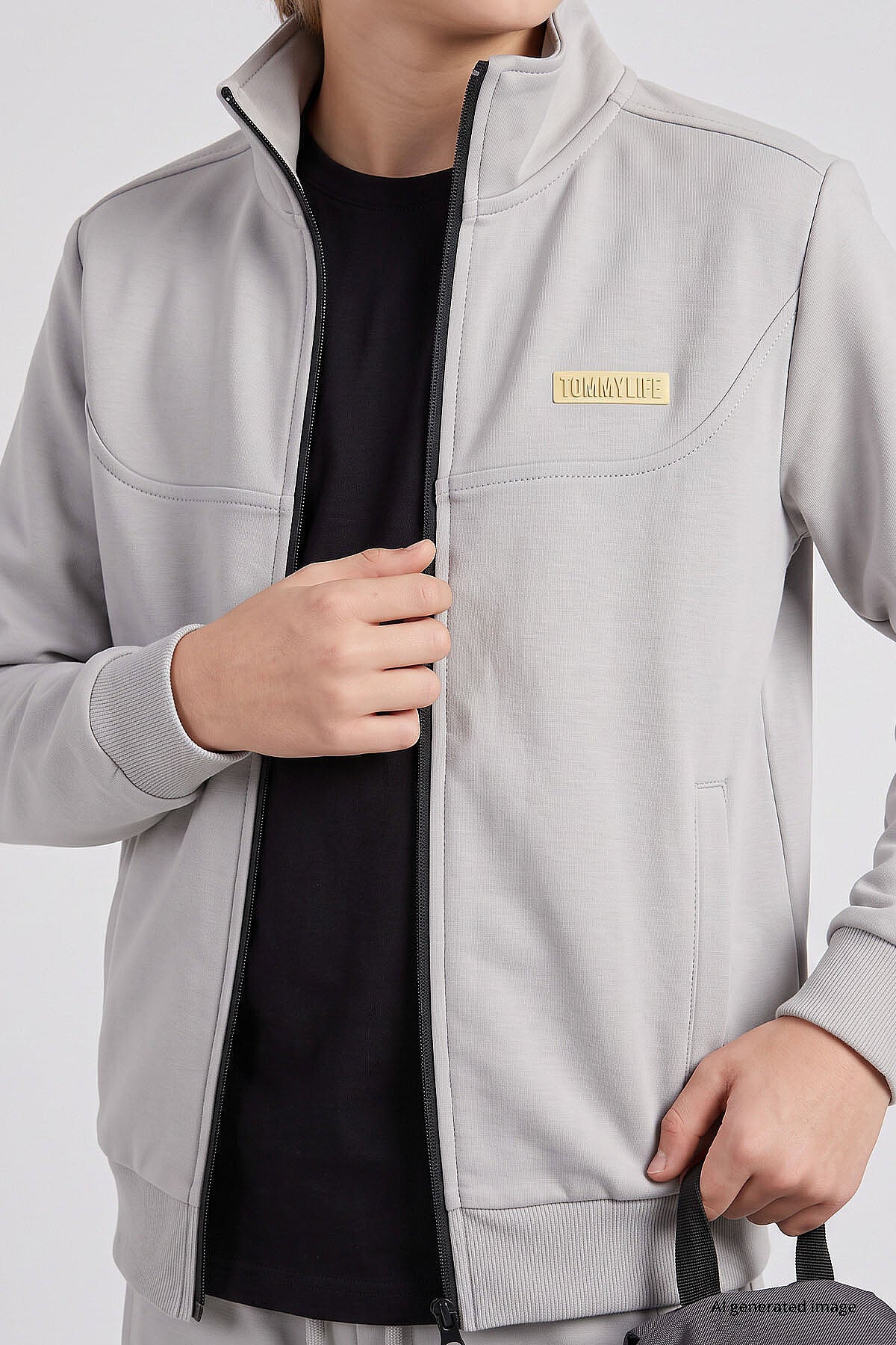 Taş Standart Fit Basic Dik Yaka Jogger Erkek Çocuk Eşofman Takım - 11327