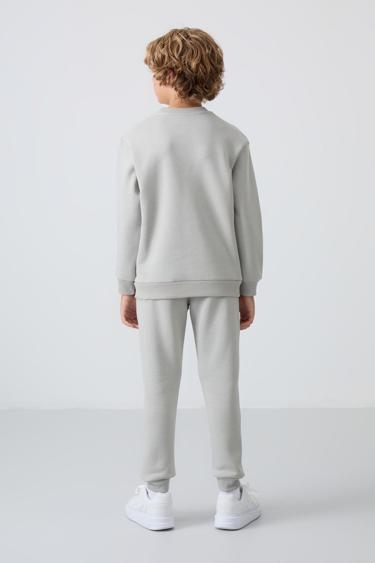 Taş Pamuklu Kalın İçi Tüylü Yumuşak Dokulu Standart Fit Baskılı Erkek Çocuk Eşofman Takım - 11253