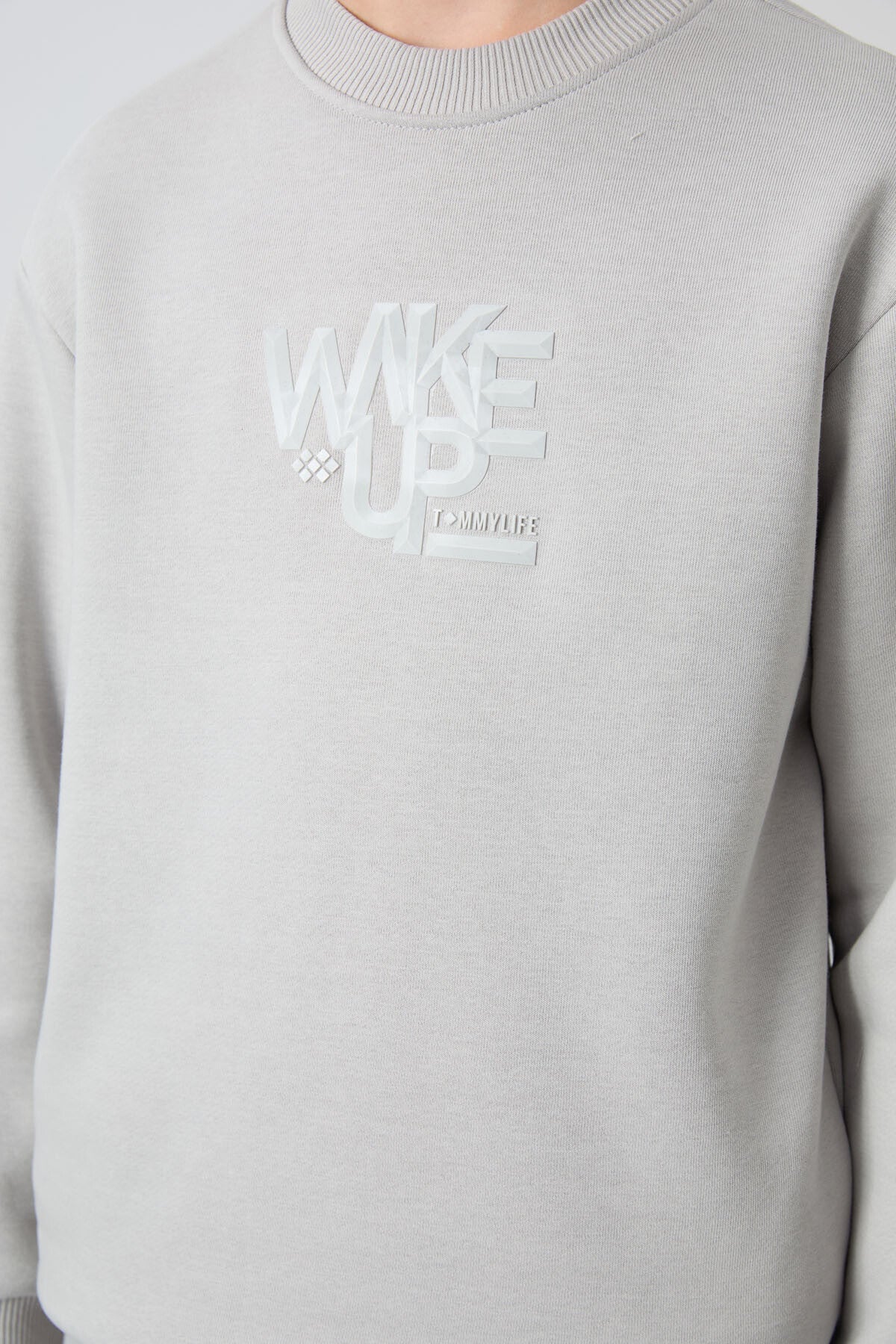 Taş Pamuklu Kalın İçi Tüylü Yumuşak Dokulu Standart Fit Baskılı Erkek Çocuk Eşofman Takım - 11253