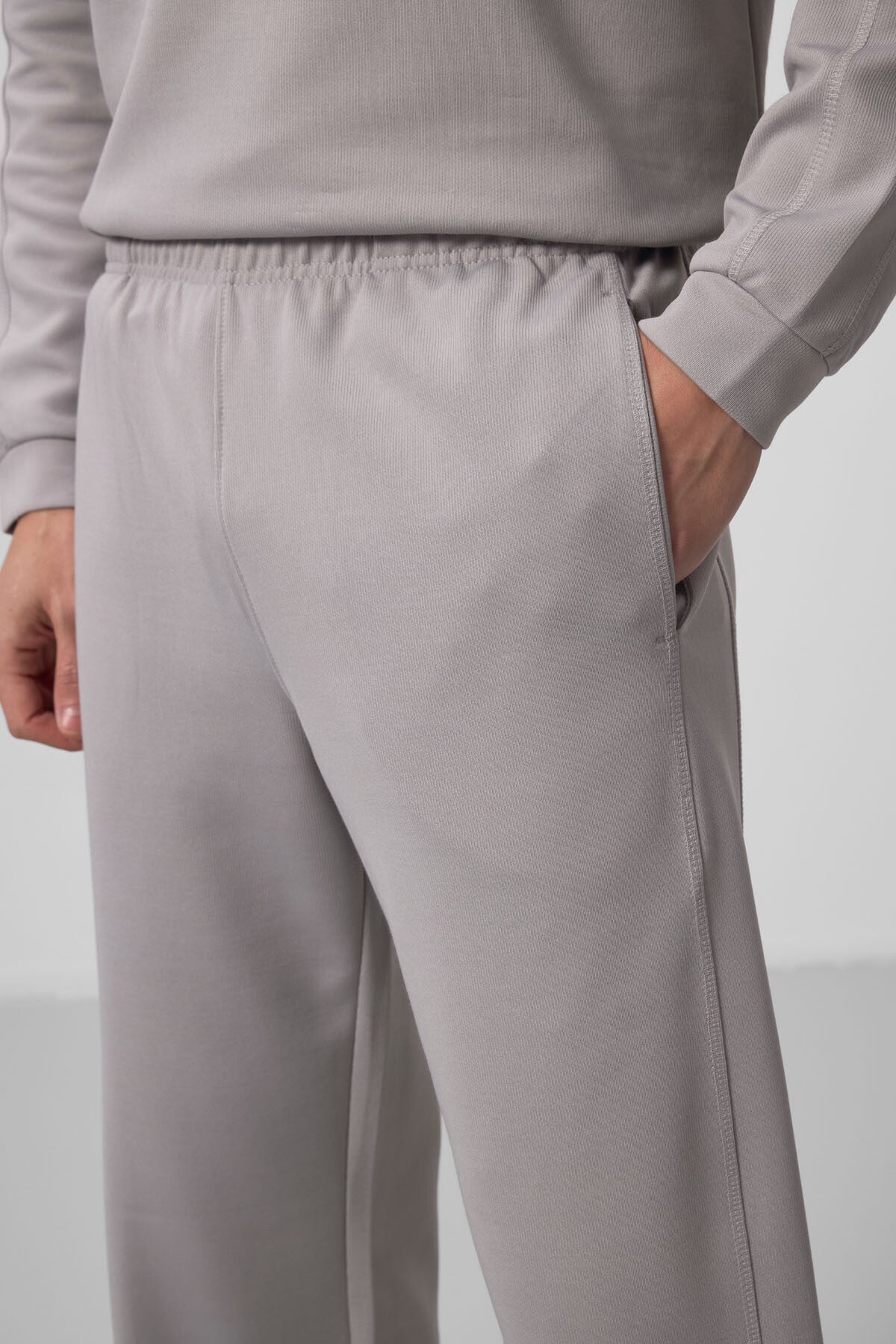 Taş Yüzeyi Dokulu Oversize Erkek Eşofman Takım - 85275