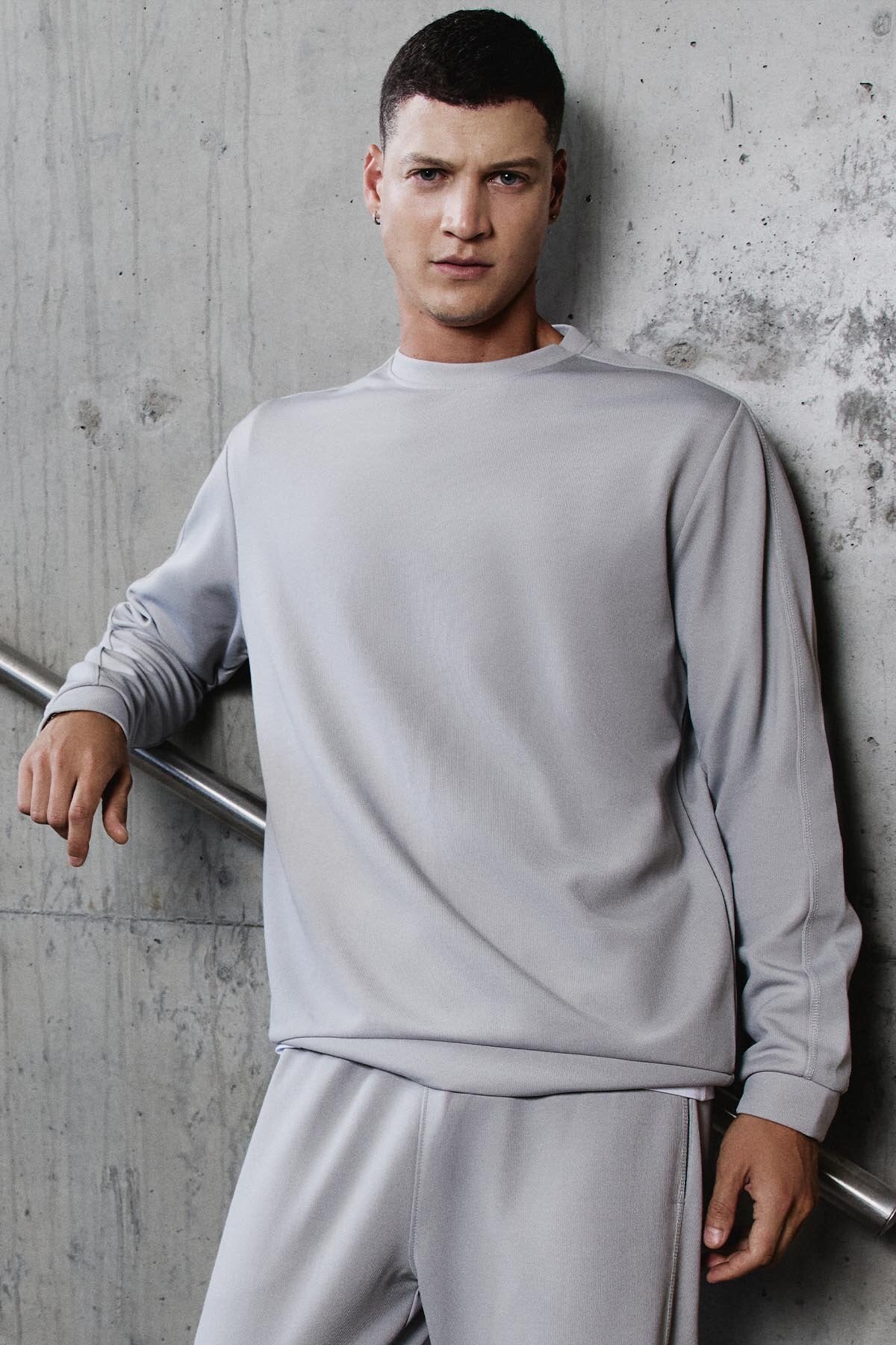Taş Yüzeyi Dokulu Oversize Erkek Eşofman Takım - 85275