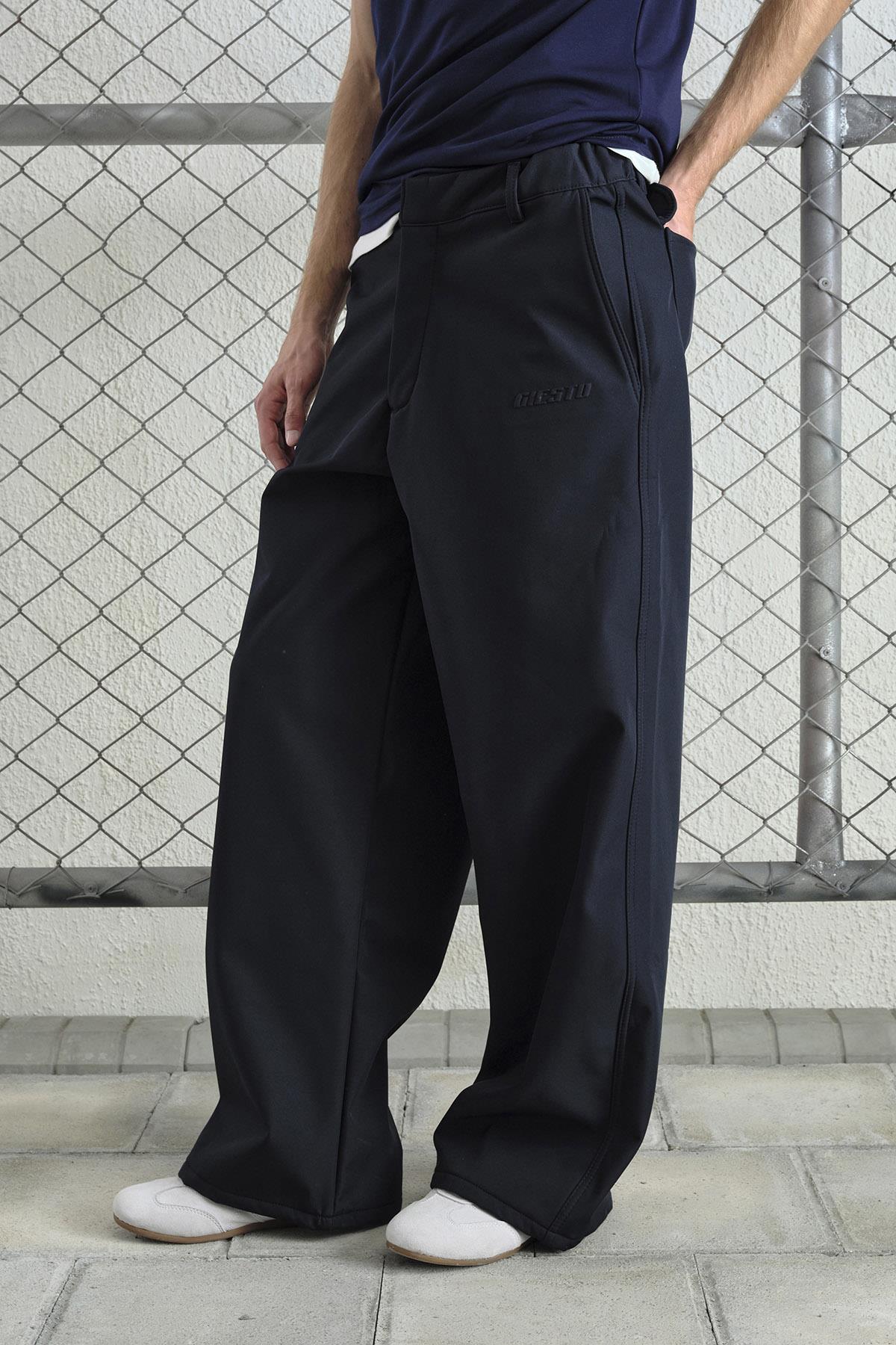 TEKNİK SU GEÇİRMEZ LACİVERT PANTOLON