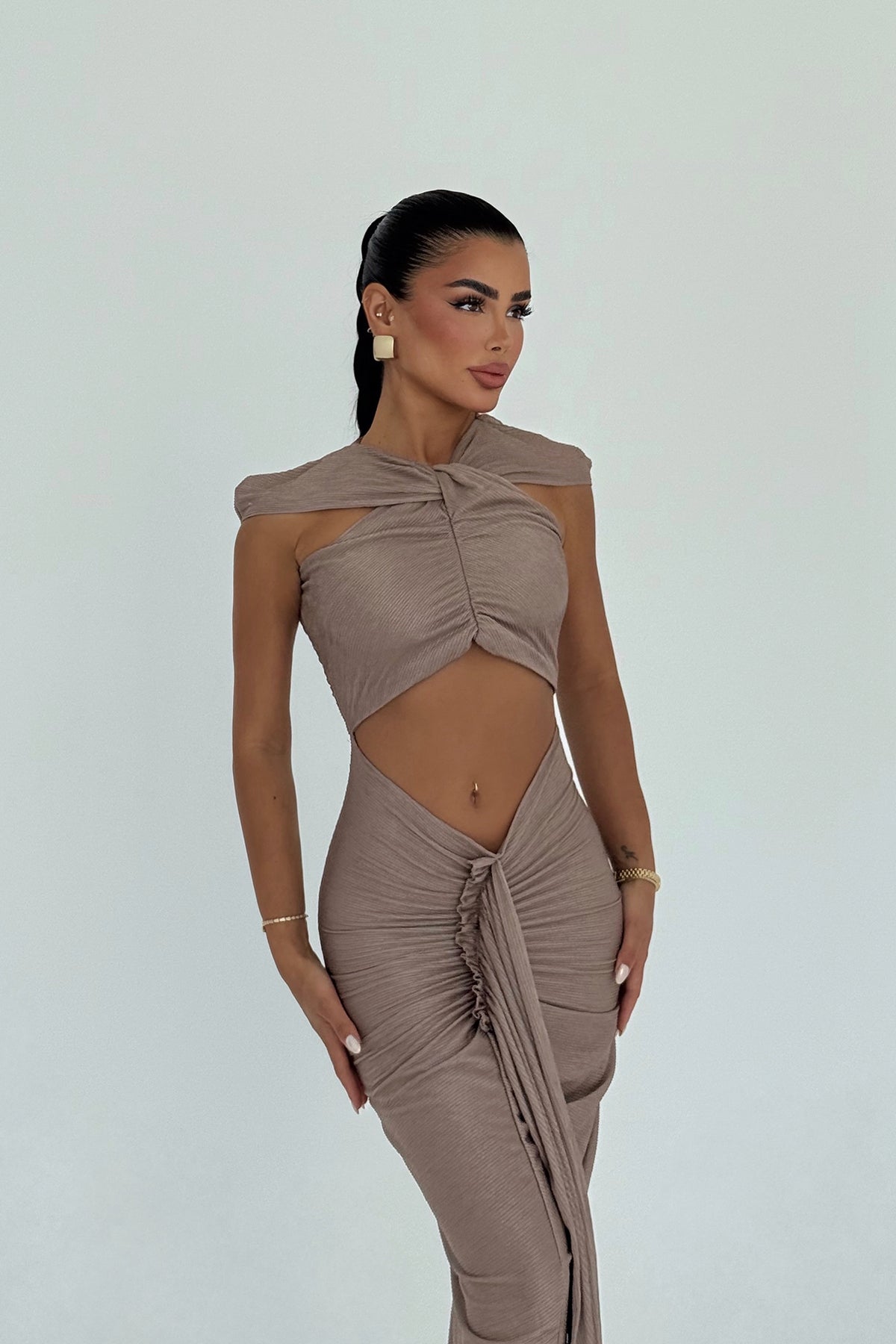 Toprak Orleans Uzun Elbise ATE-3051