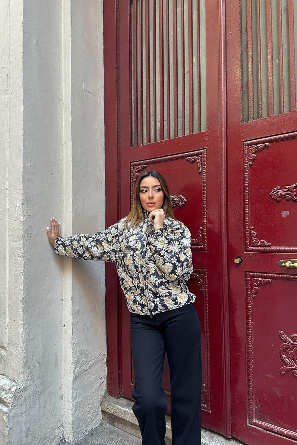 Toptan Desenli Papatya Desen Mont