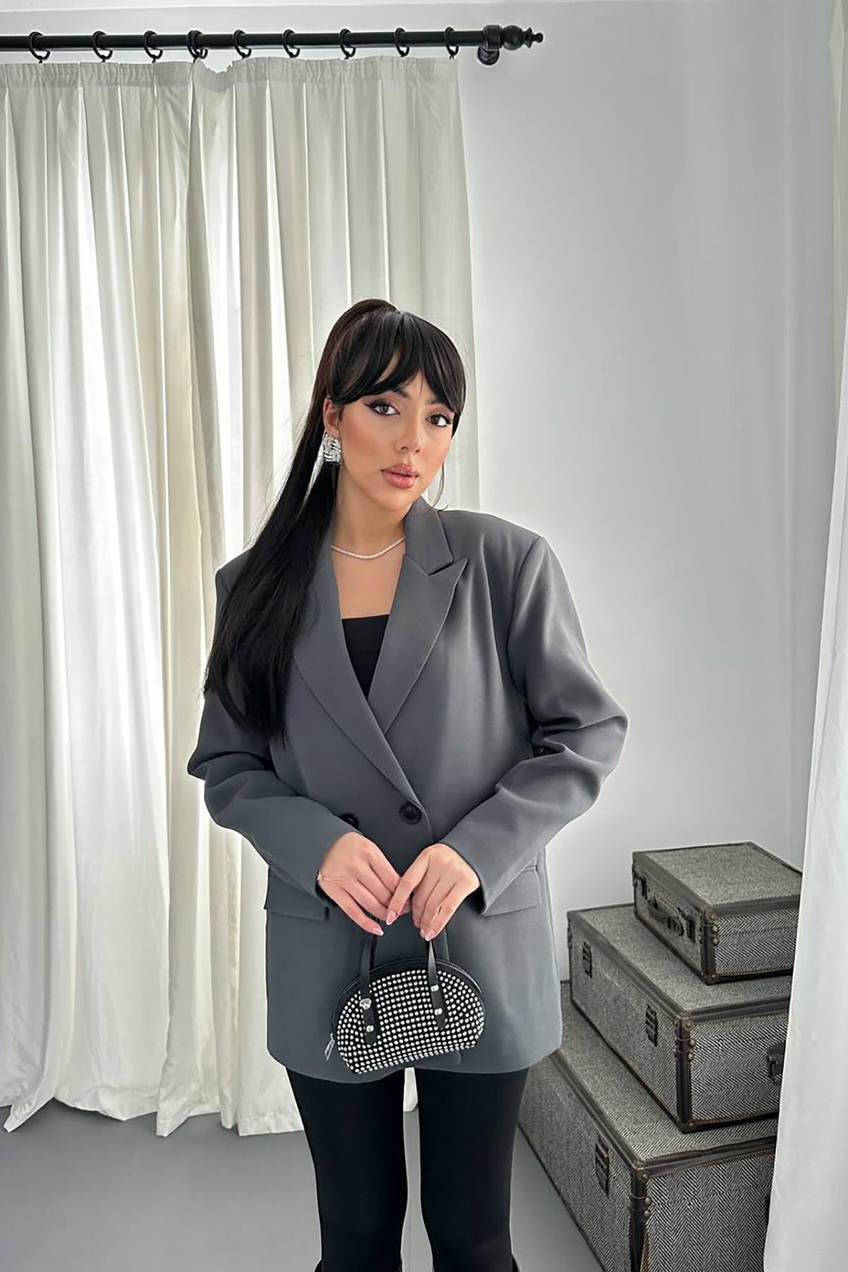 Toptan Füme Blazer Ceket