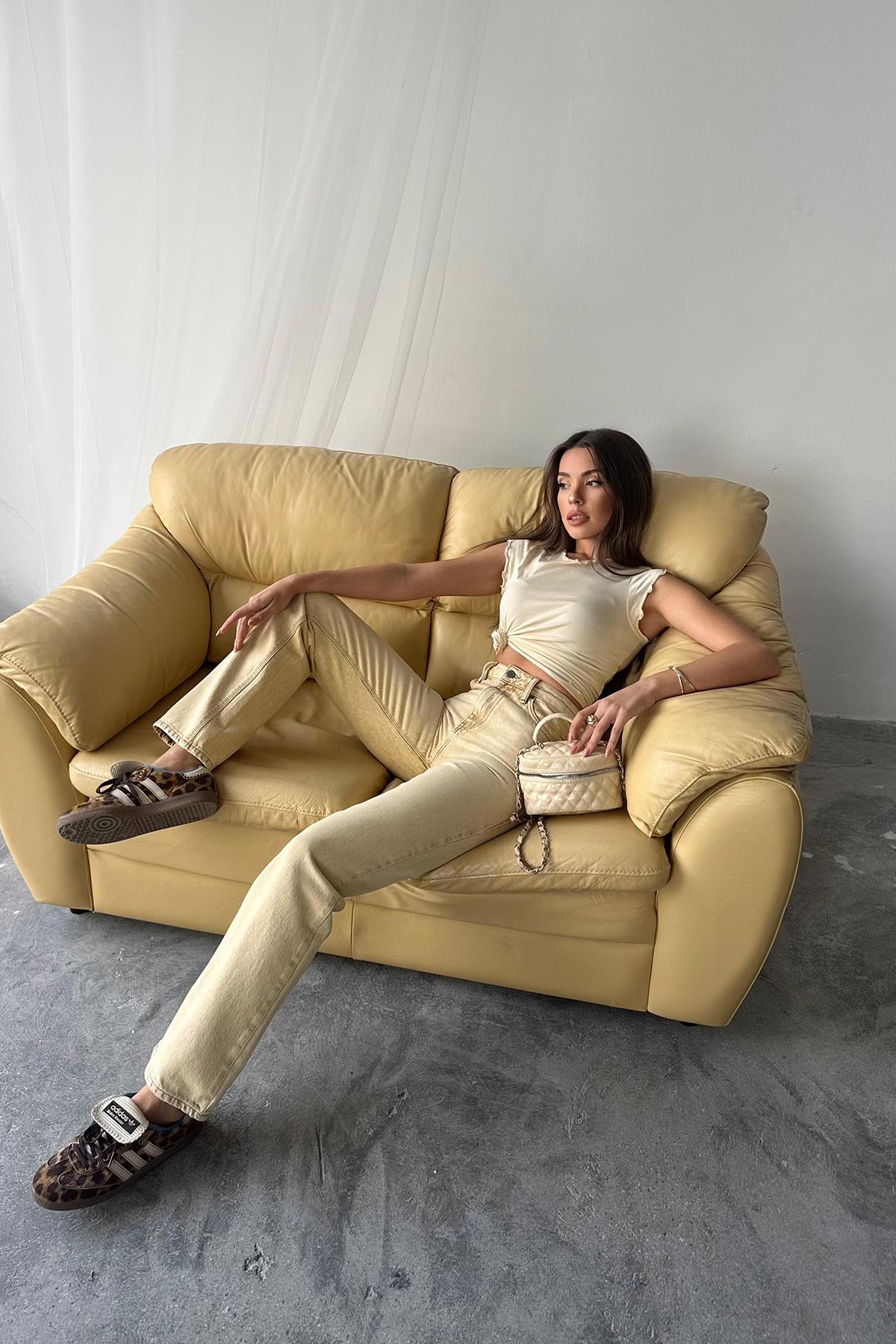 Toptan Hardal Straightmania Jeans Pantolon