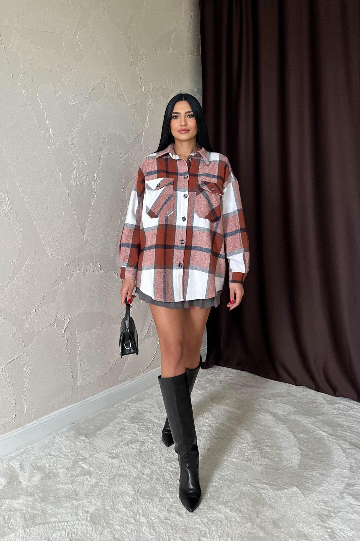 Toptan Kiremit Cepli Oduncu Gömlek Kiremit L