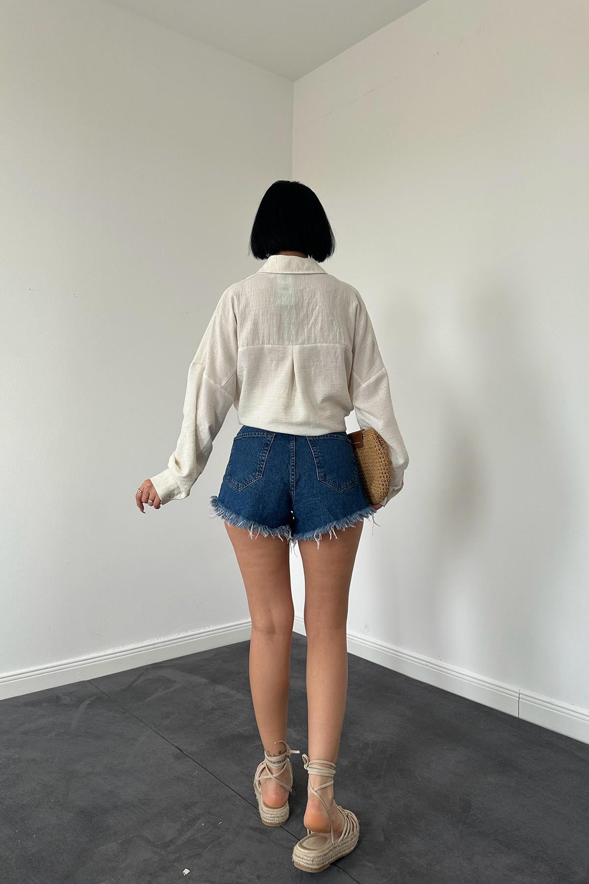 Toptan Melanj Pulpayet Nakışlı Bedensiz Gömlek