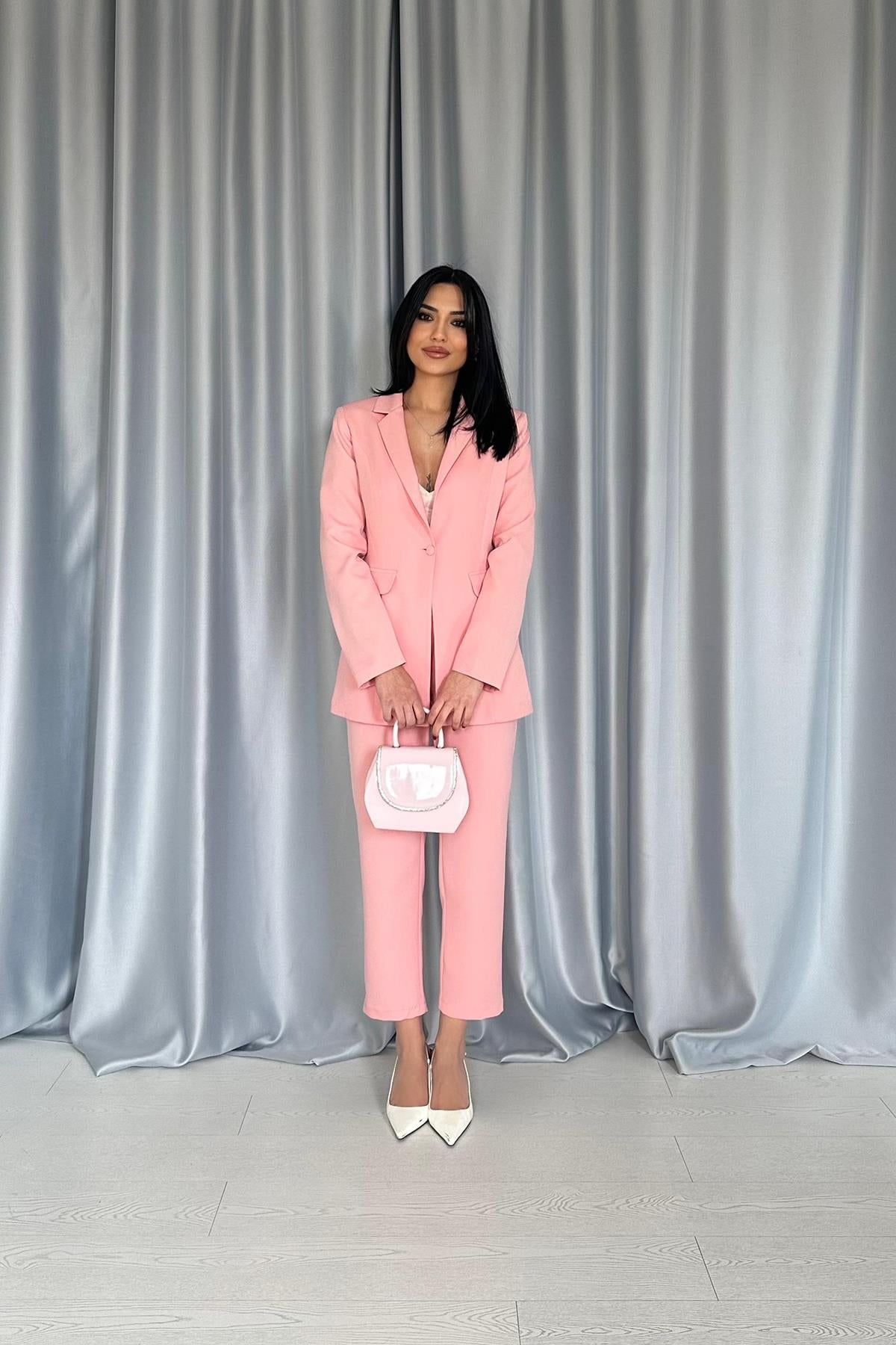 Toptan Pudra Ceket Takım