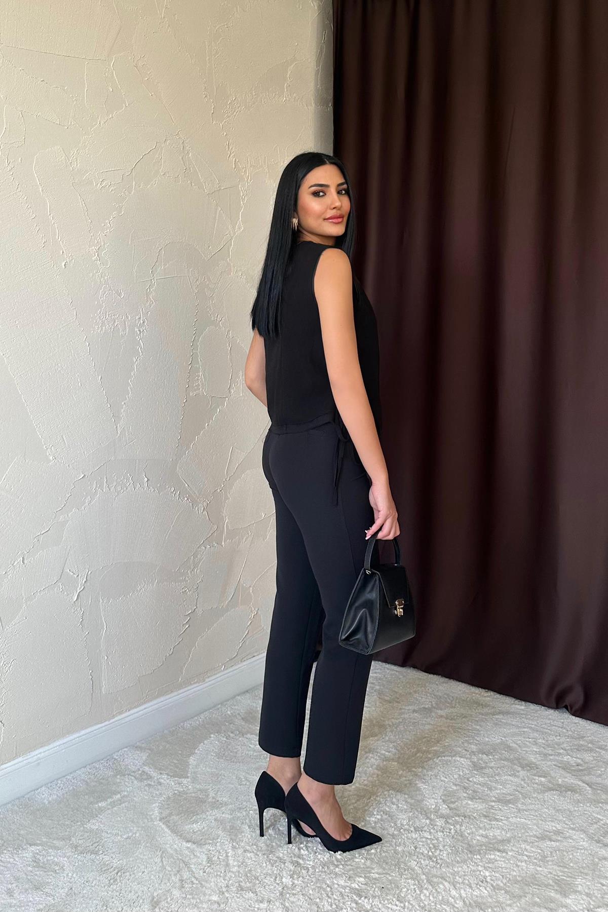 Toptan Siyah Pensli Pantolon