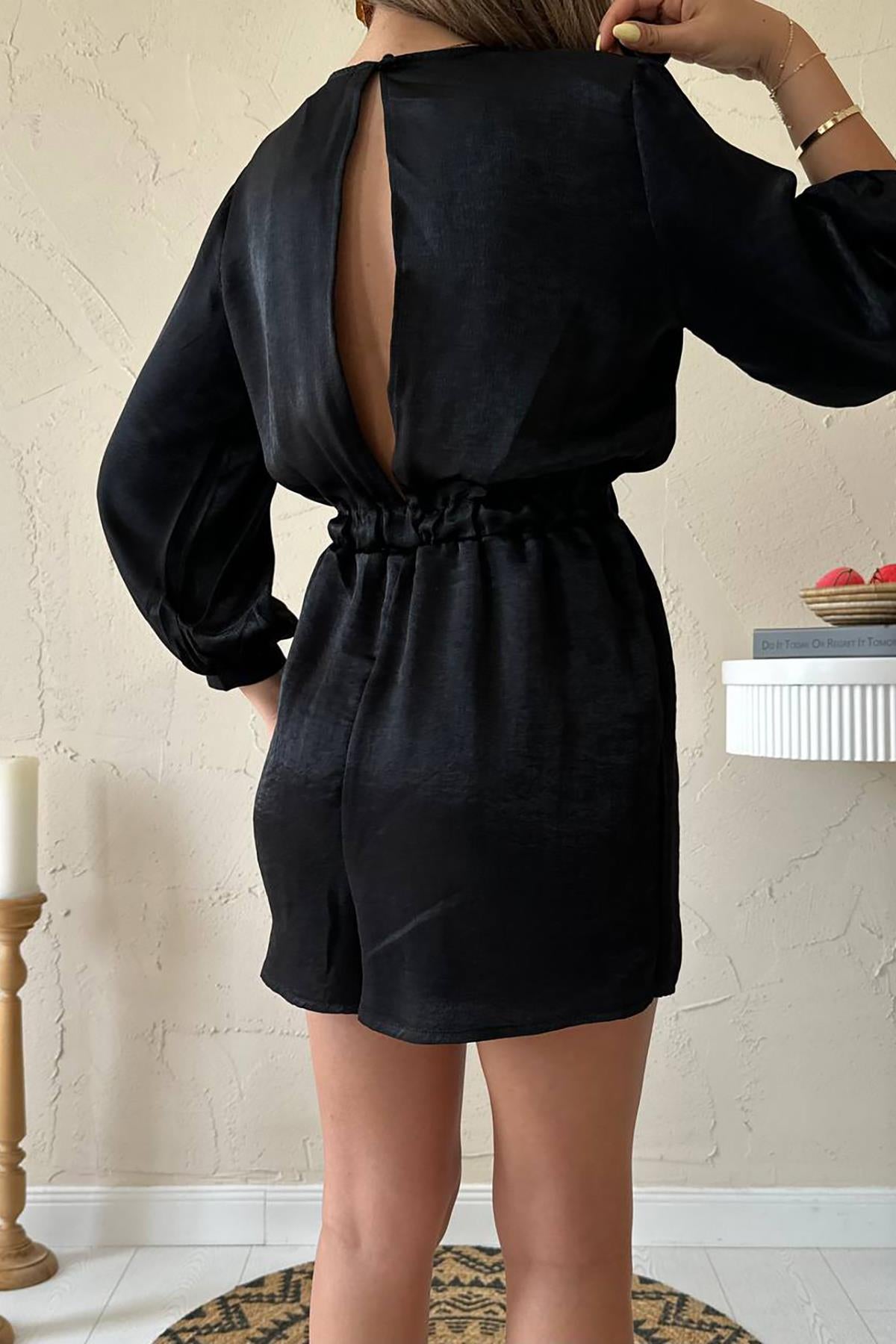 Toptan Siyah Şort Tulum