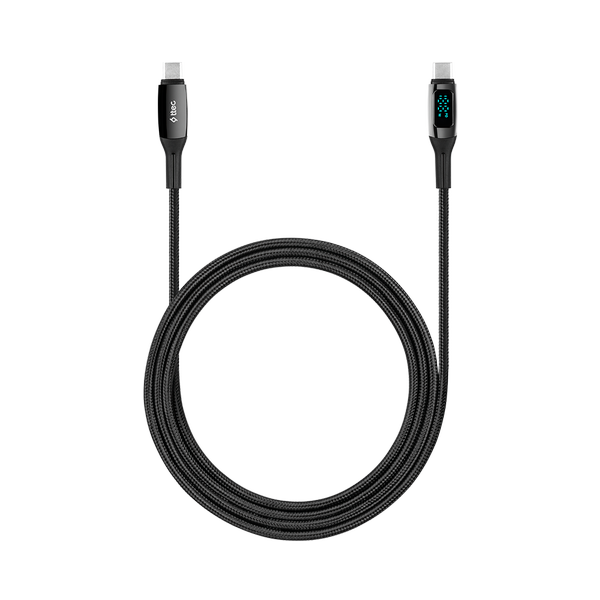 ttec AlumiCable LCD USB-C – USB-C 100W PD/QC 150cm Hızlı Şarj/Data Kablosu