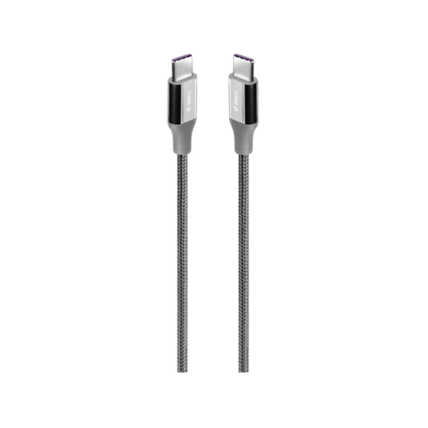 ttec AlumiCable USB-C - USB-C 150cm 100W PD/QC Hızlı Şarj/Data Kablosu Uzay Grisi Uzay Grisi