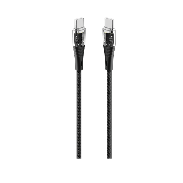 ttec ExtremeCable Ekstra Dayanıklı Transparan USB-C –USB-C 60W PD/QC 120cm Hızlı Şarj/Data Kablosu