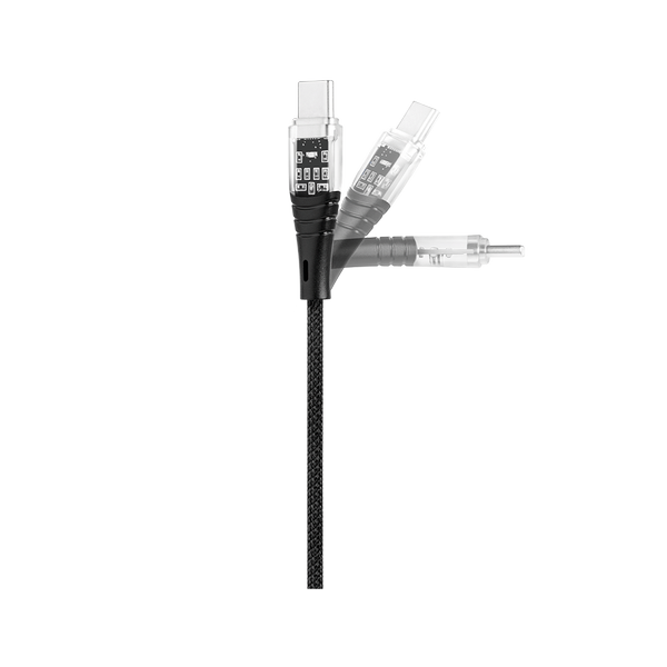 ttec ExtremeCable Ekstra Dayanıklı Transparan USB-C –USB-C 60W PD/QC 120cm Hızlı Şarj/Data Kablosu