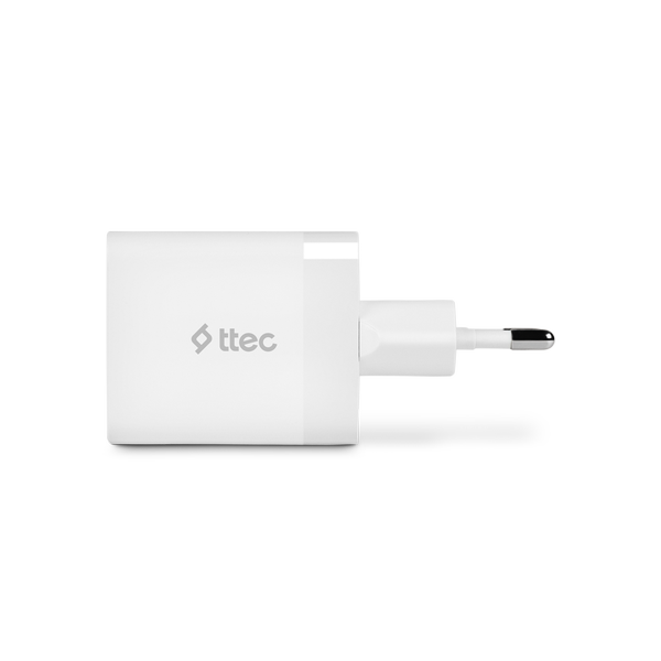 ttec SmartCharger Duo PD 45W Seyahat Hızlı Şarj Aleti USB-C+USB-A