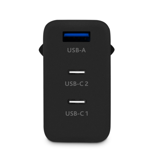 ttec SmartCharger Trio GAN 65W PD Seyahat Hızlı Şarj Aleti 2 USB-C+USB-A Siyah