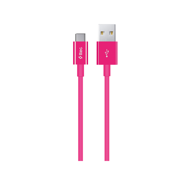 ttec USB-A - USB-C Şarj Kablosu Pembe