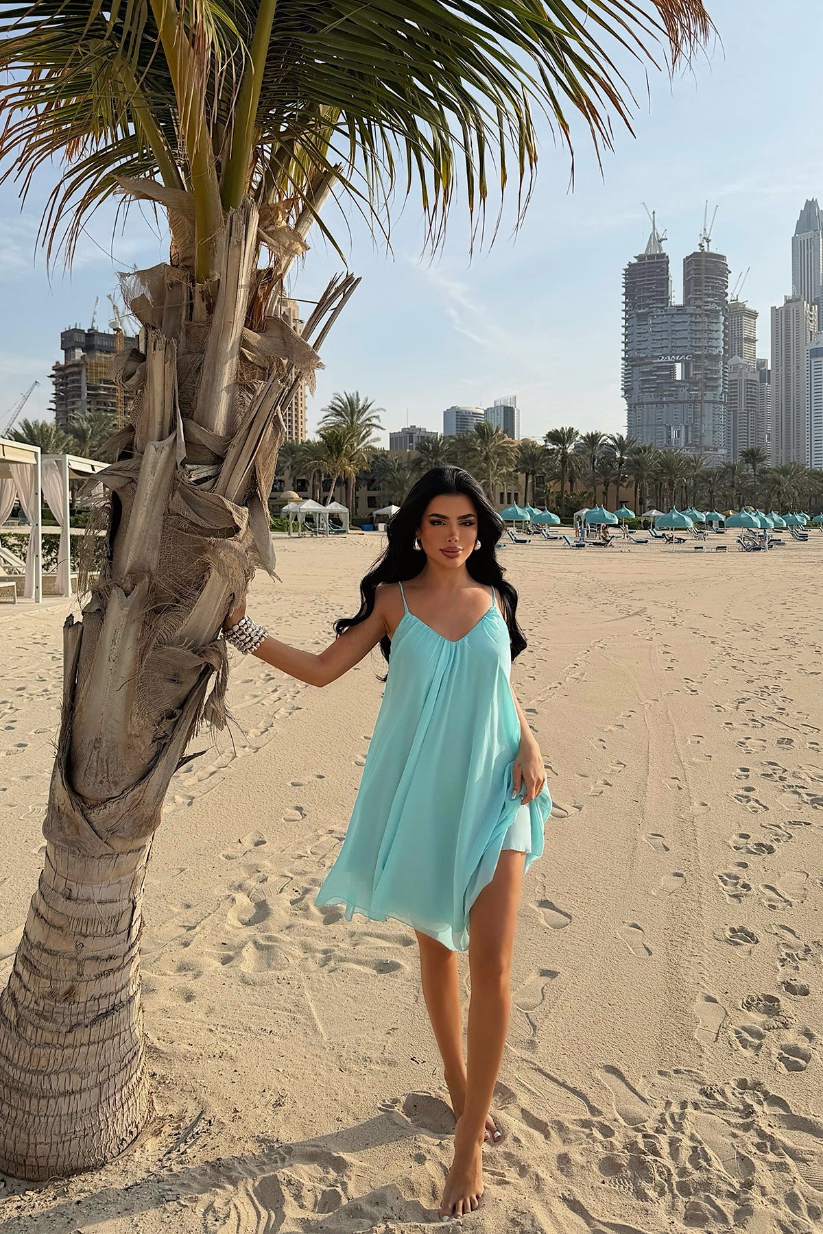 Turkuaz Isobel Elbise ATE-3506