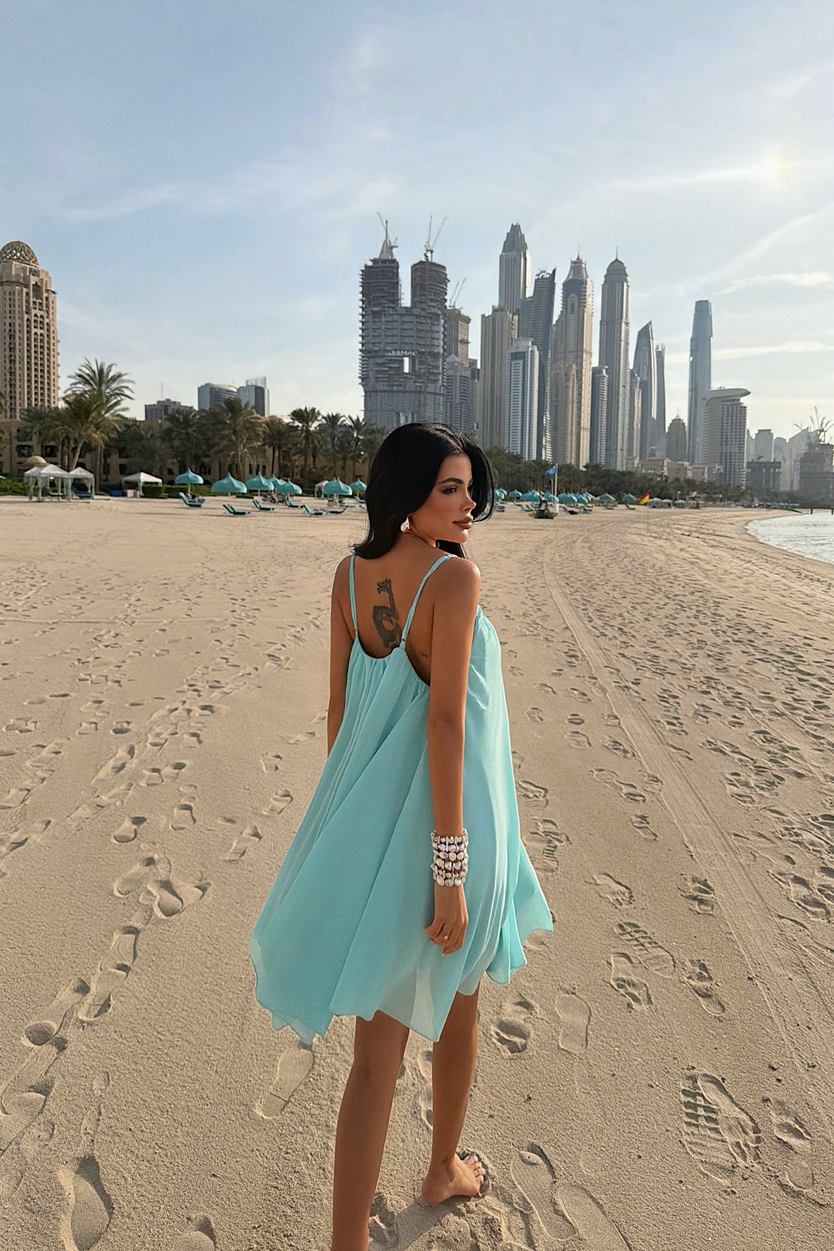 Turkuaz Isobel Elbise ATE-3506