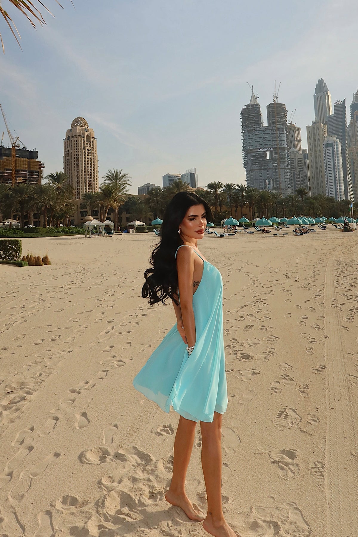 Turkuaz Isobel Elbise ATE-3506