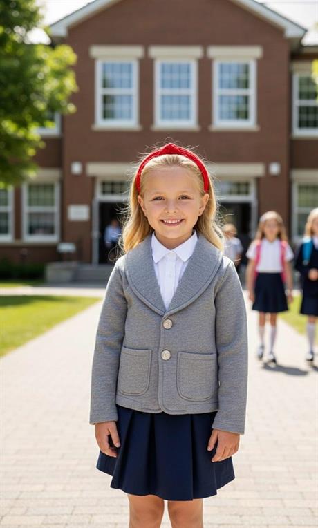 Unısex 3 Iplik Şardonlu Blazer Ceket Gri 10 Yaş