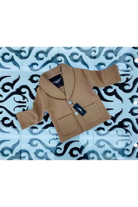 Unısex 3 Iplik Şardonlu Blazer Ceket Kahverengi 10 Yaş