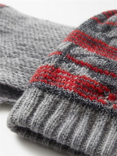 Unisex Çocuk Atkı Bere Eldiven 3'lü Kış Seti
