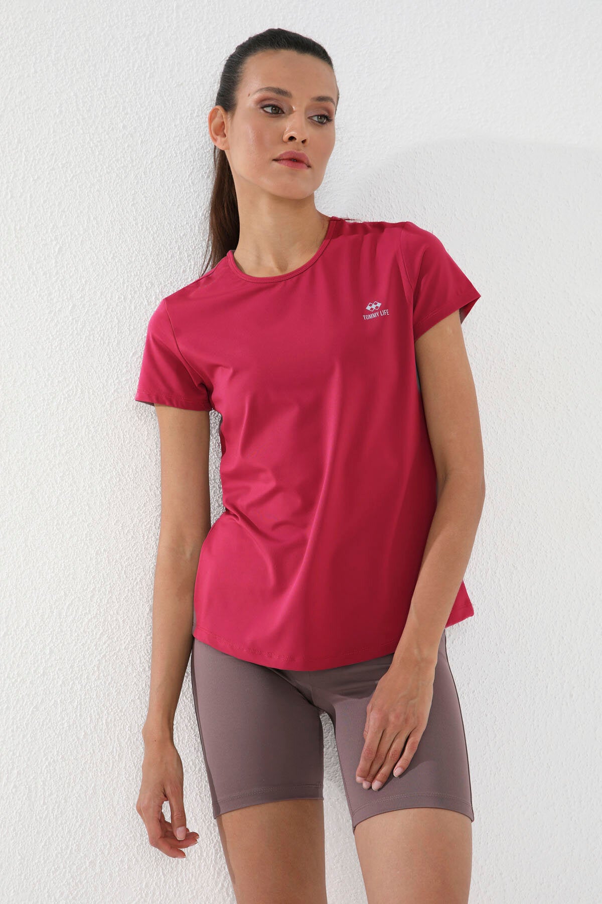 Viva Kırmızı Basic Kısa Kol Standart Kalıp O Yaka Kadın T-Shirt - 97144