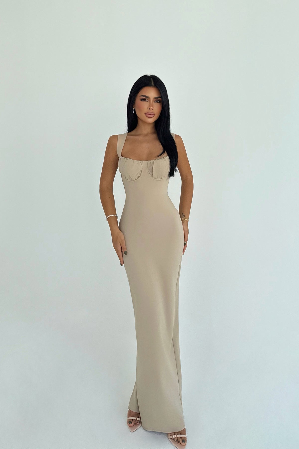 Vizon Shawly Uzun Elbise ATE-3471