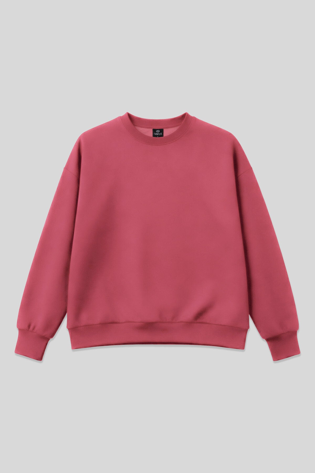 Yaban Gülü Basic O Yaka Oversize Kadın Sweatshirt - 97053