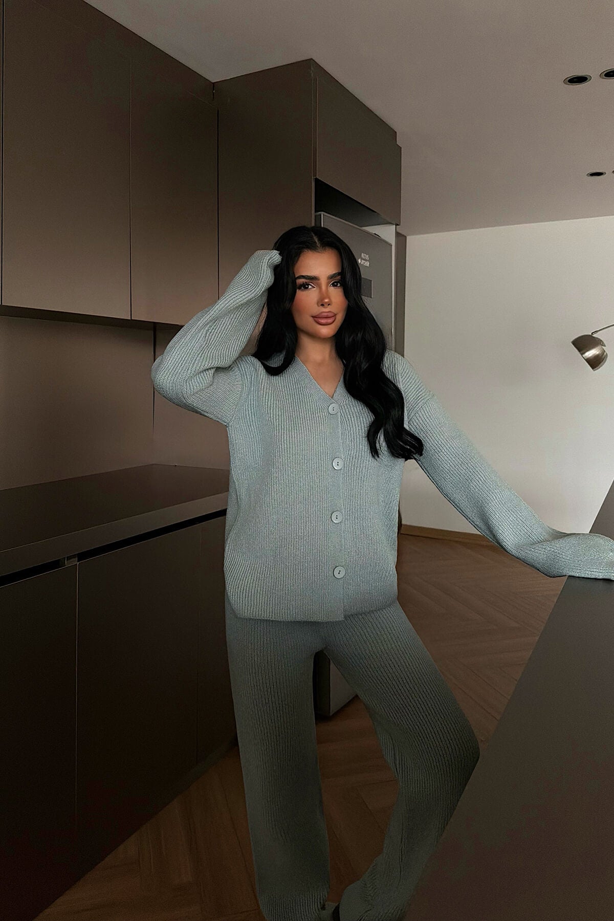 Yeşil Mildri triko takım ATE-4483