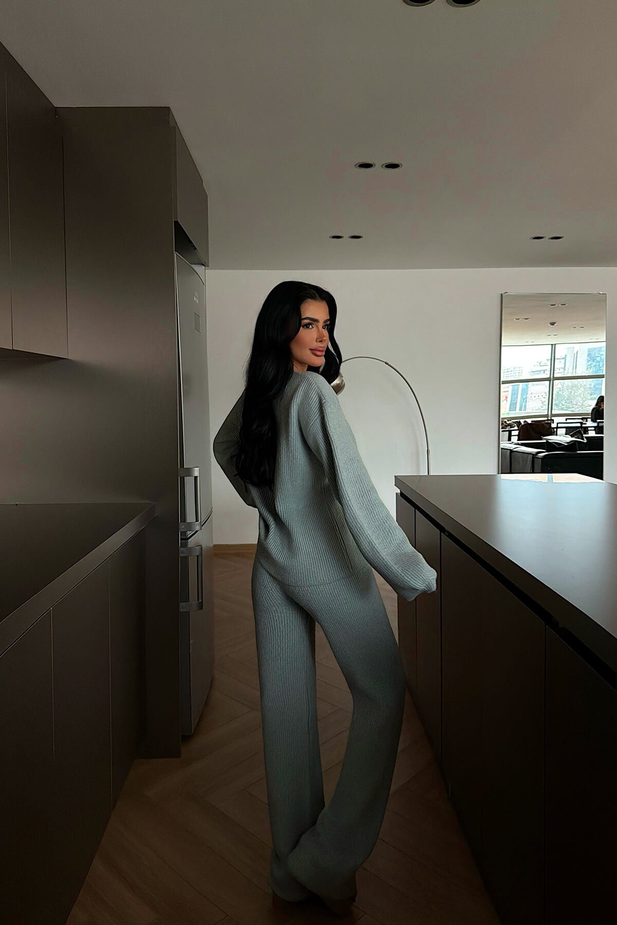 Yeşil Mildri triko takım ATE-4483