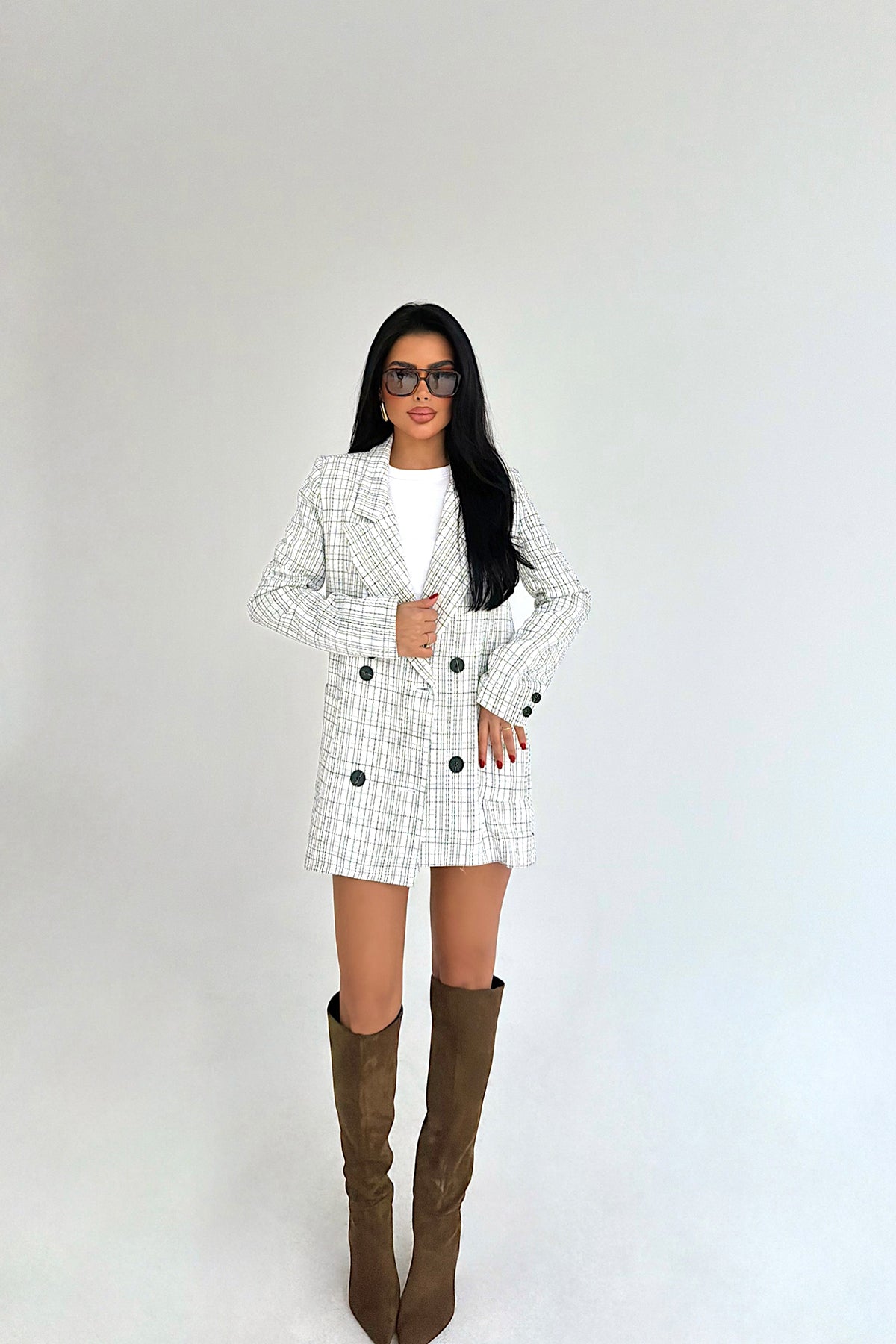 Yeşil Ekose Kody Ceket ATE-3969