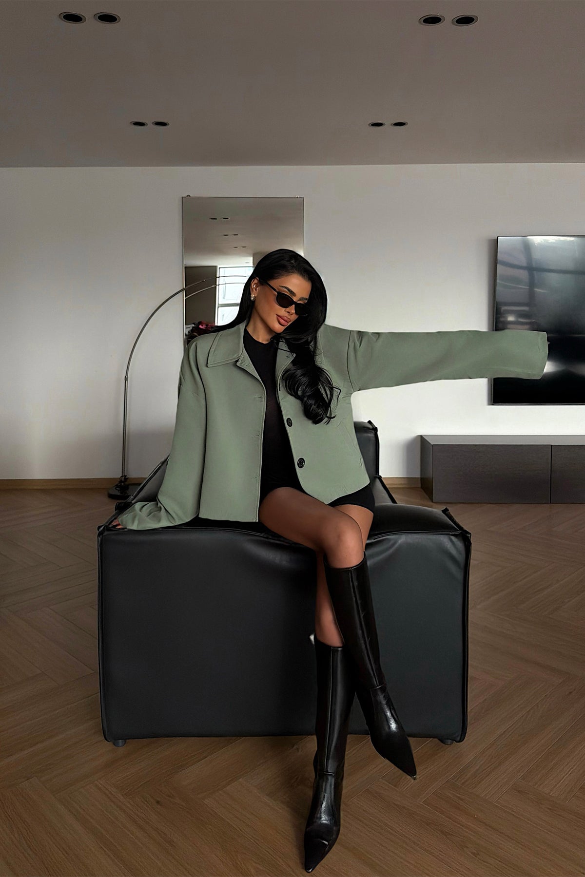 Yeşil Tiziana Trençkot ATE-1998