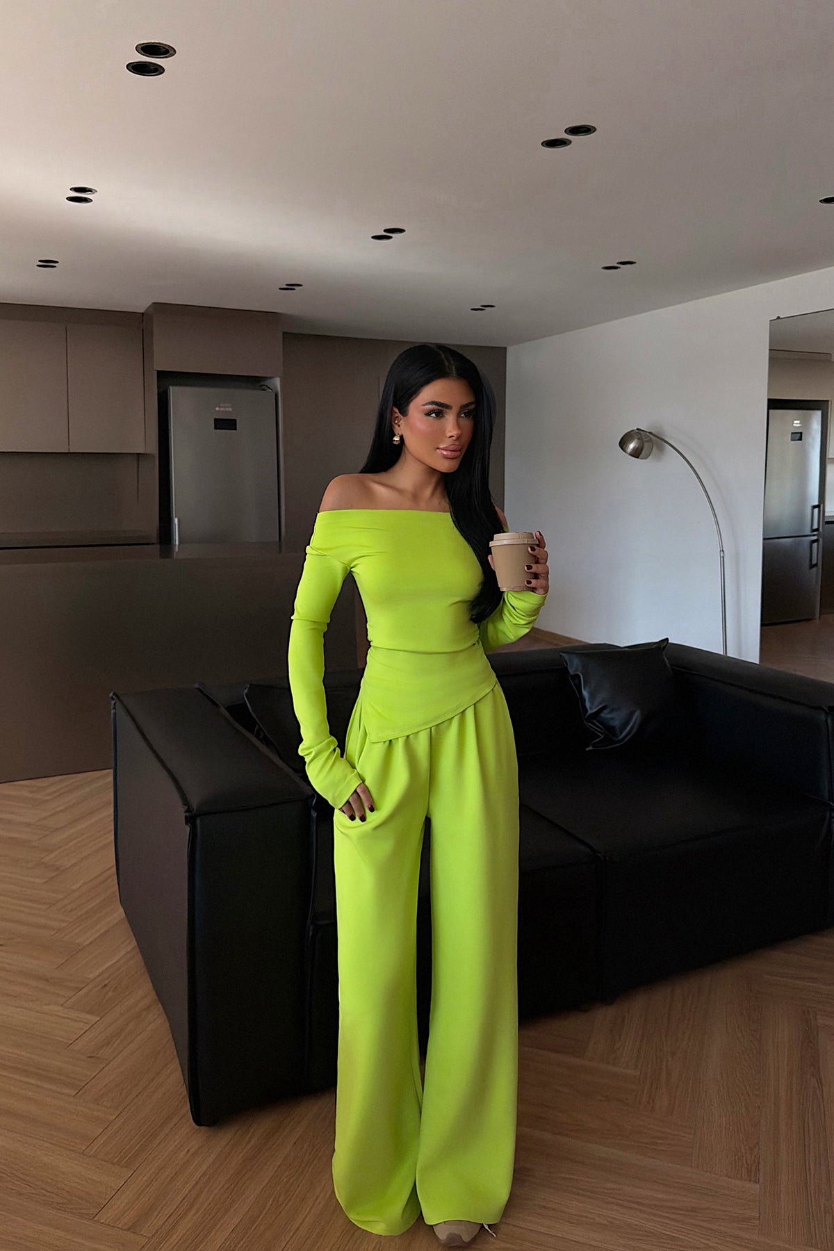 Yeşil Chyler Tracksuit Takım ATE-3851