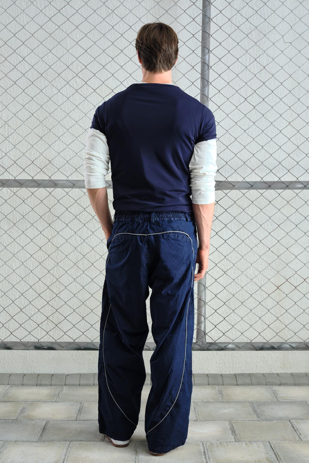 YIKAMALI TRACK LACİVERT PANTOLON