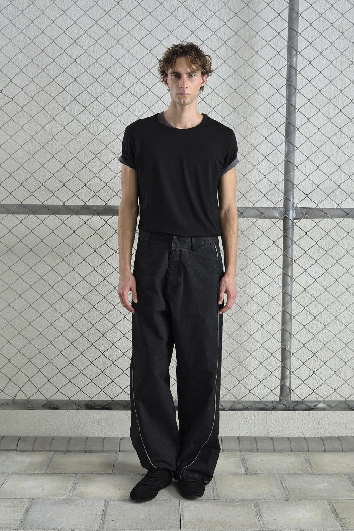 YIKAMALI TRACK SİYAH PANTOLON