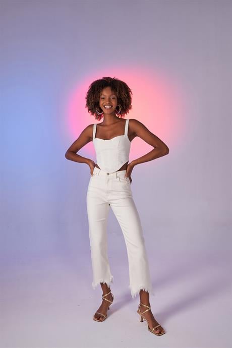 Swan Jean Pantolon Beyaz Beyaz L / 30