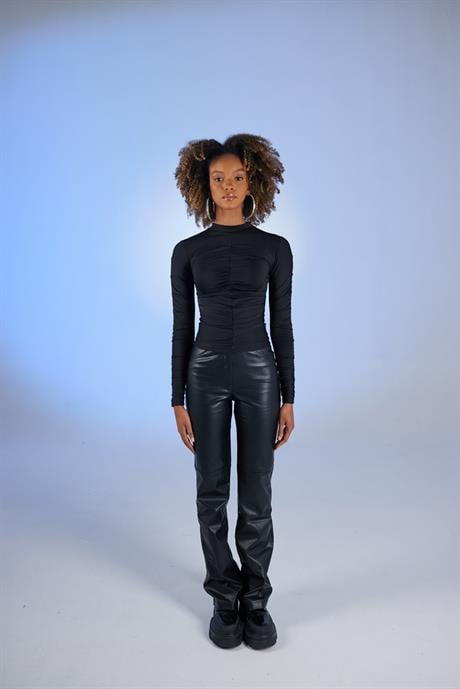 Draped Bluz Siyah