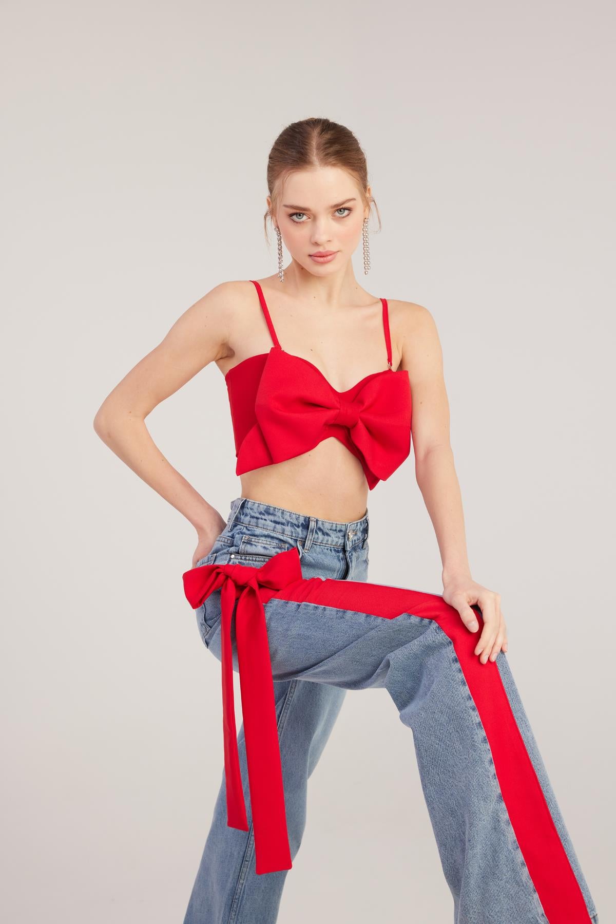 Jazmin Bluz Kırmızı