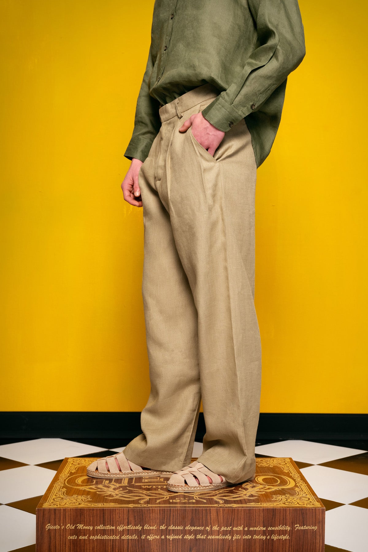 %100 KETEN HAKİ PANTOLON - HAKİ M