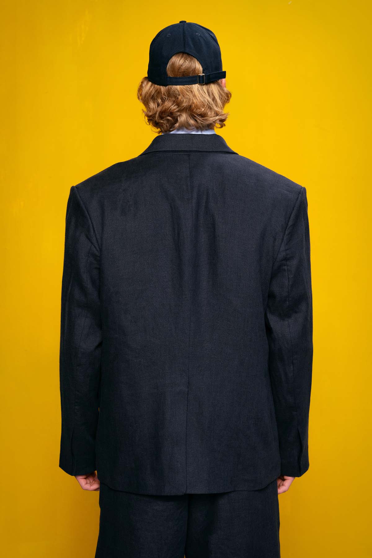 %100 KETEN LACİVERT CEKET - LACİVERT S