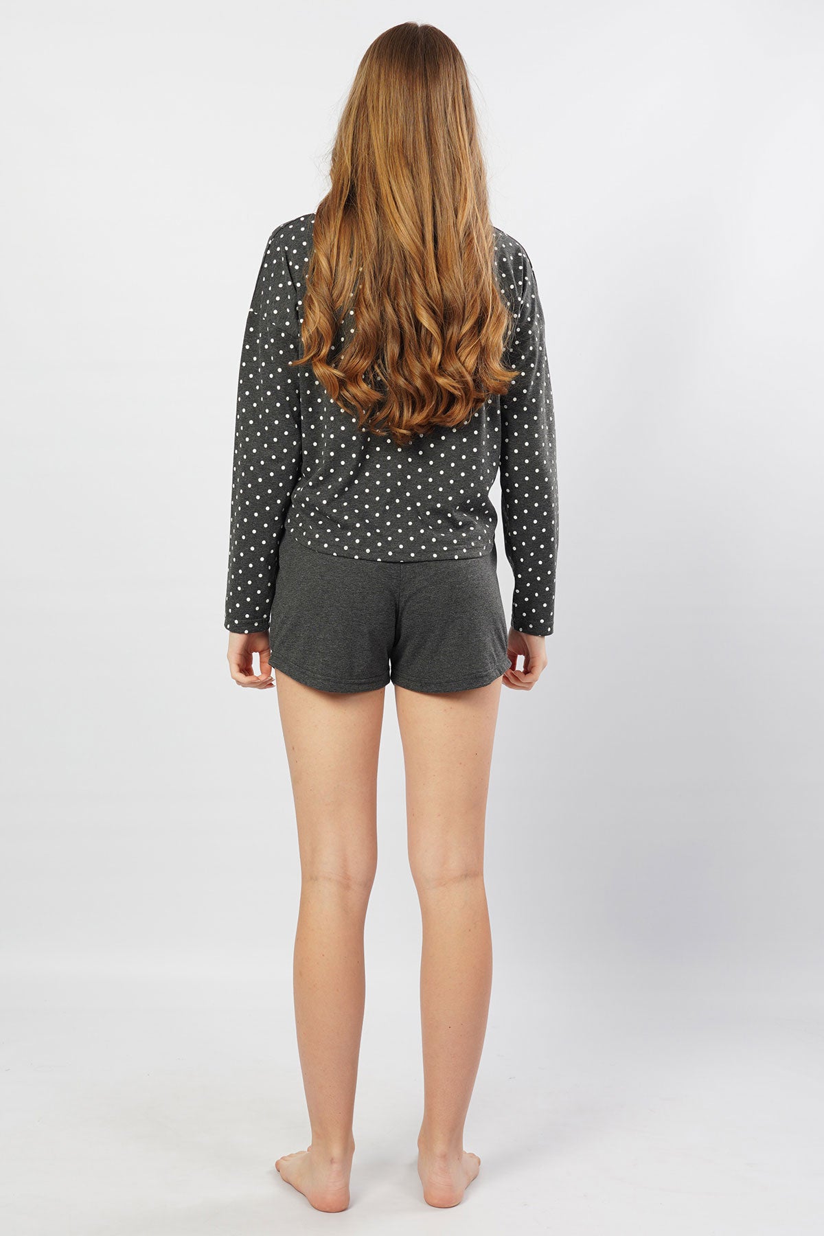 BAYAN P.SUPREM O YAKA DUSUK OMUZLU UZUN KOL ETEGI OVAL SORT TAKIM