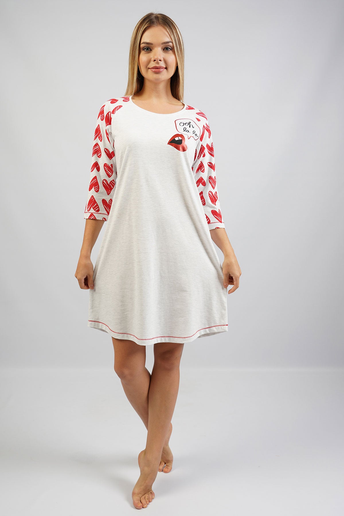 BAYAN P.SUPREM O YAKA 3/4KOL ETEGI OVAL TUNIK