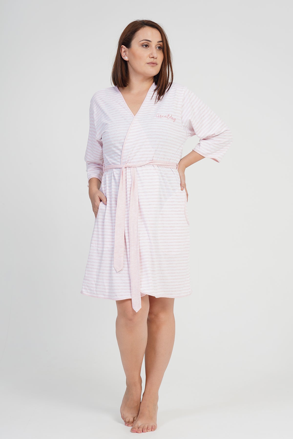 Woman Big Size Light Dressing Gown